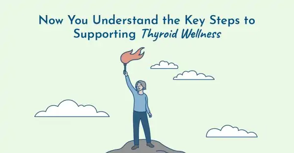Woman championing thyroid wellness