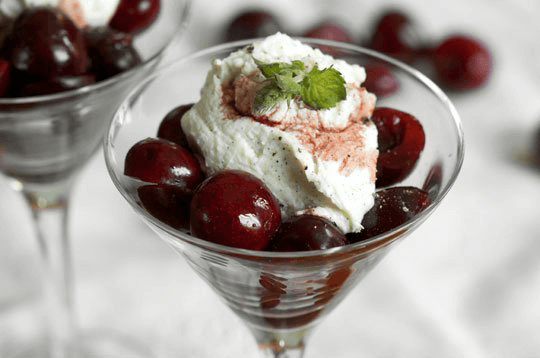 Ricotta-Mousse-Balsamic-Pepper-Cherries