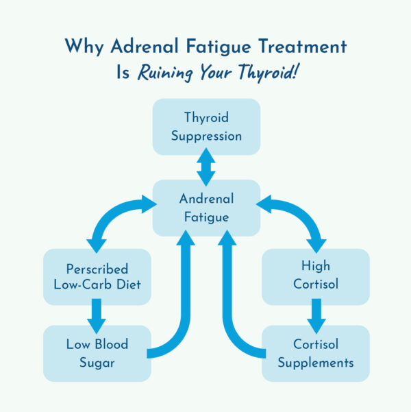 Graphic showing the adrenal fatigue treatment cycle