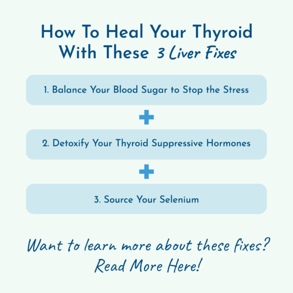 Graphic of the 3 liver fixes fo thyroid health