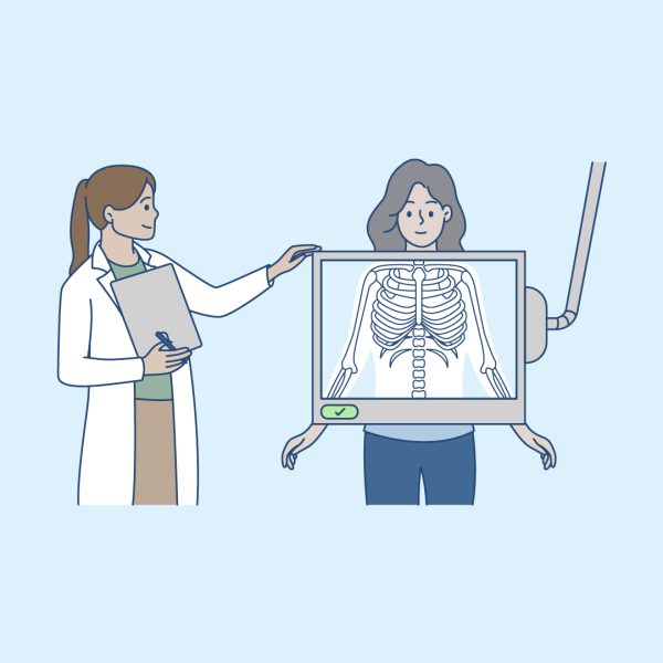 Woman undergoing health check