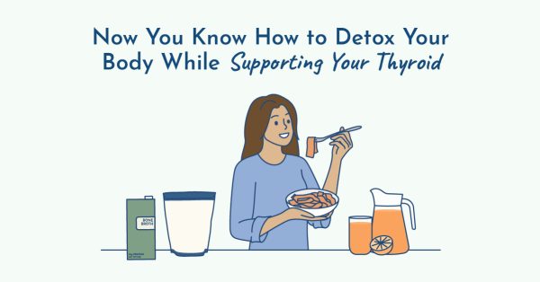 Woman detoxing while supporting her thyroid