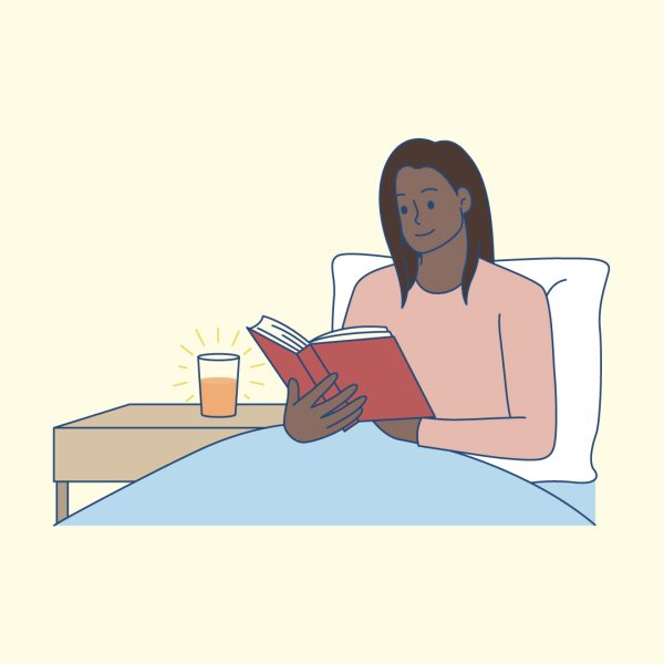 Woman supporting calm nights with salted orange juice