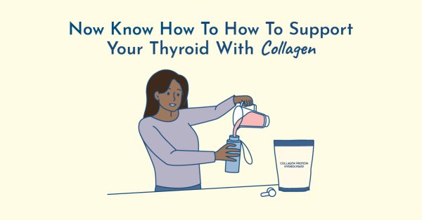 Woman supporting her thyroid health with collagen
