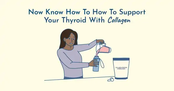 Woman supporting her thyroid health with collagen