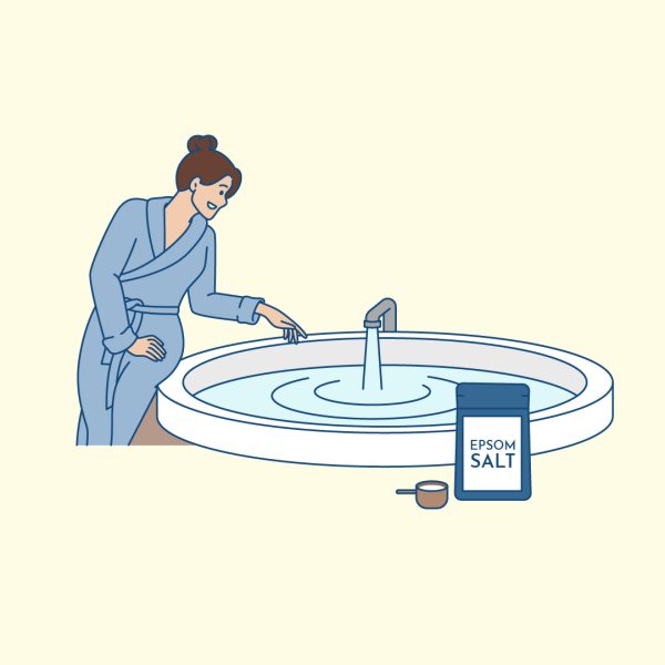 Epsom salt baths lower stress nad provide topical magnesium