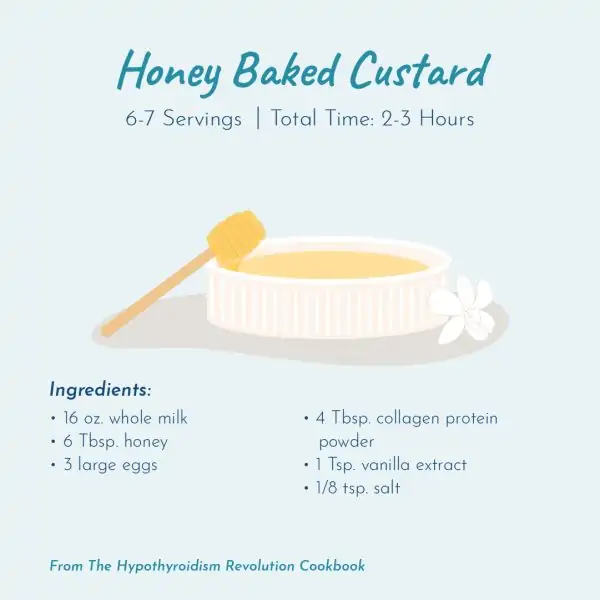 thyroid-supporting foods: Honey Baked Custard