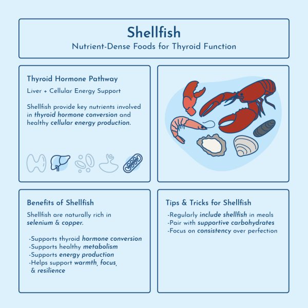 thyroid hormone support foods: shellfish