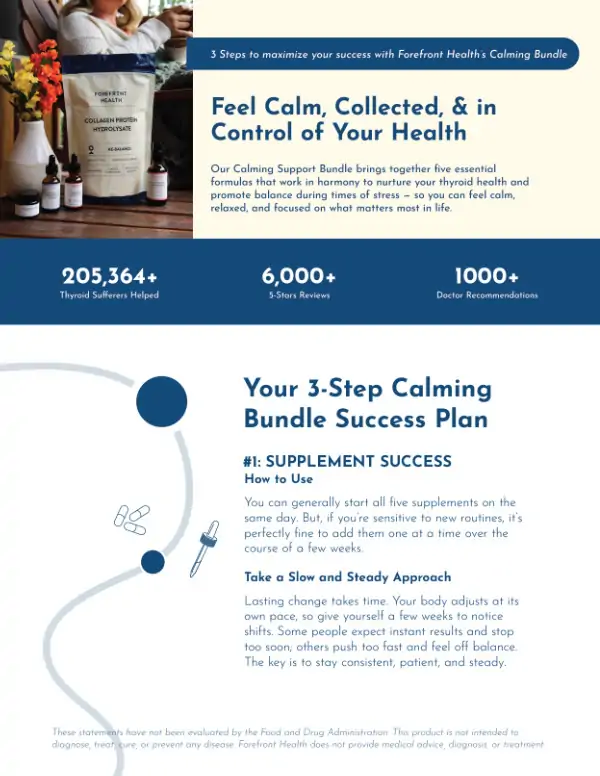 Forefront Health Thyroid Calming Bundle Success Guide 